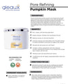 Pore Refining Pumpkin Mask product sheet: description, benefits, directions and ingredients