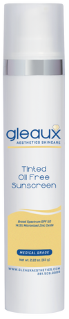 Oil-Free Tinted Sunscreen, SPF 50 Gleaux Aesthetics Skincare