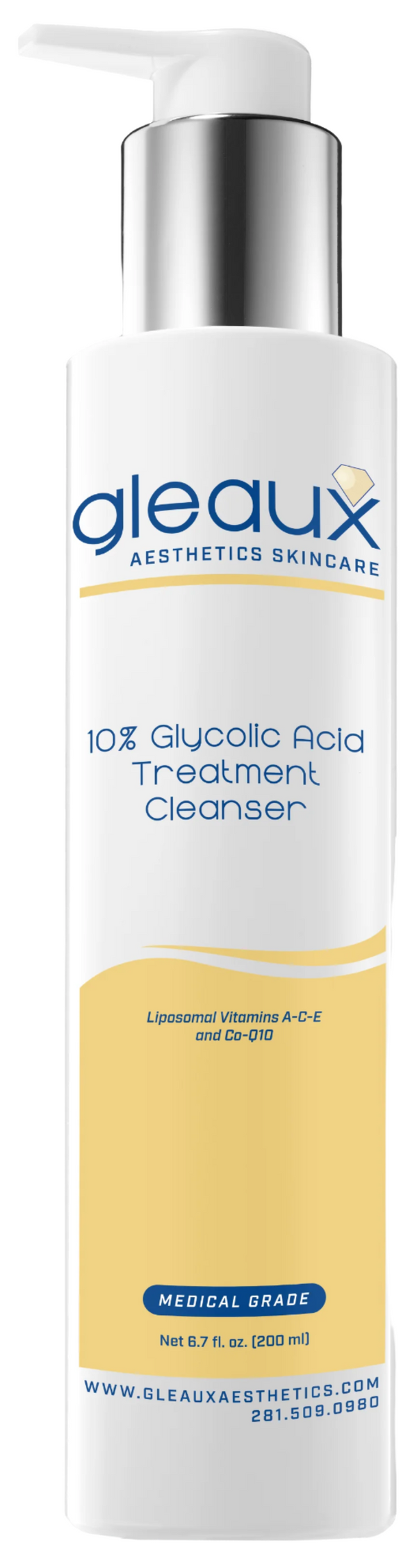 10% Glycolic Acid Treatment Cleanser Gleaux Aesthetics Skincare